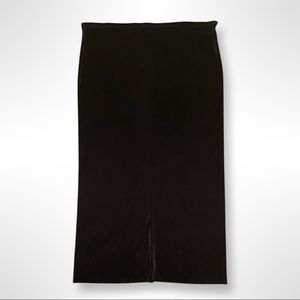 Black Ribbed Maxi Skirt